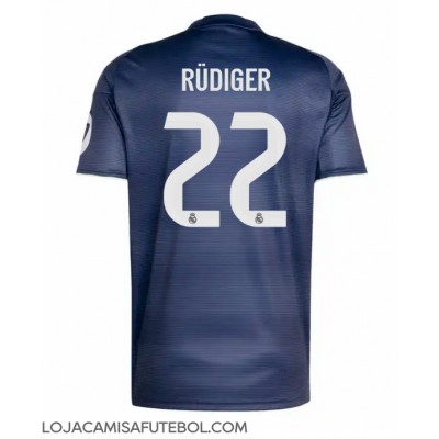 Camisa de Futebol Real Madrid Antonio Rudiger #22 Equipamento Secundário 2025-26 Manga Curta Camisa de Futebol Real Madrid Antonio Rudiger #22 Equipamento Secundário 2025-26 Manga Curta